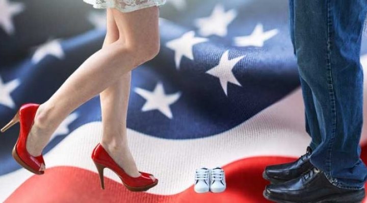 July Pregnancy Announcement Ideas: Red, White and Due! 1